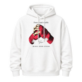 Erkek Eldiven Baskılı Kapüşonlu Sweat - Beyaz