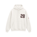 Erkek Oversize Üç İplik Kapüşonlu Sweatshirt –Sırt Ve Ön Baskılı, Kanguru Cepli, Rahat Kalıp Maskot Desenli Model - Siyah Beyaz