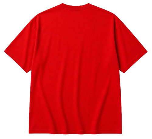 Erkek Baskılı T-Shirt Kısa Kol Bisiklet Yaka Regular Fit Rahat Kalıp Günlük Tişört - Kırmızı
