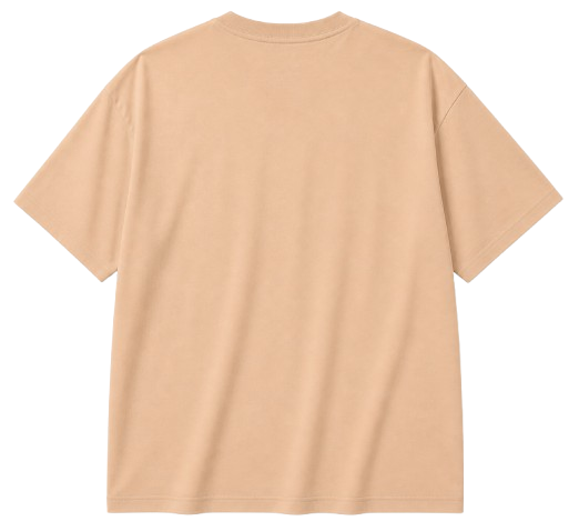 Erkek Baskılı T-Shirt Kısa Kol Bisiklet Yaka Regular Fit Rahat Kalıp Günlük Tişört - Bej