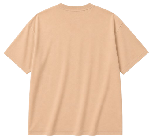 Erkek Baskılı T-Shirt Kısa Kol Bisiklet Yaka Regular Fit Rahat Kalıp Günlük Tişört - Bej